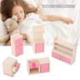 thumbnail image 3 of Fyydes Meubles de Maison de Poupée en Bois, Mini Ensemble de Meubles en Bois de Simulation Réaliste pour Accessoire de Maison de Poupée 1:12, Meubles de Maison de Poupée, 3 of 9