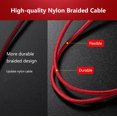 thumbnail image 3 of Amdohai High-quality Nylon Braided USB Data Cable 3 in 1 Fast Charging Cable Compatible with iOS Android Phone (NOT Support Data Transmission), 3 of 7