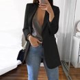 thumbnail image 1 of CEHVOM Women Autumn Winter Long Sleeve Office Coat Cardigans Suit Long Jacket, 1 of 6