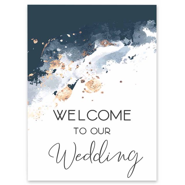 Darling Souvenir MADE WITH LOVE TextureLargeWelcomeSign, Decorative PosterWelcomeTo Our Wedding Poster For Easel Wedding Collection- 18x12