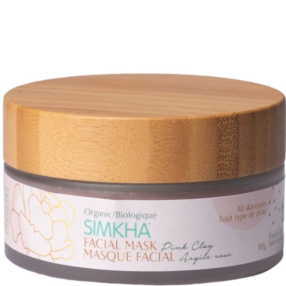 SIMKHA Beauty Organic and Vegan Facial masque Pink clay, moisturizing facial clay mask
