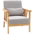 thumbnail image 1 of HOMCOM Accent Chairs with Pillow, Cushioned Seat and Back, Arm Chair, 1 of 10