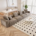 thumbnail image 2 of The Magic Home Canapé de Coin Convertible Modulable 4 Places en Velours Côtelé Brun,, 2 of 10