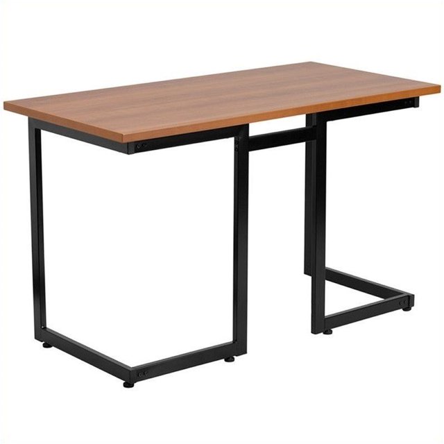 Scranton & Co Bureau d'Ordinateur avec Cadre Noir en Cerisier