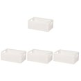 thumbnail image 4 of Bamboohart 4 Pieces Cube Storage Bin White Collapsible Crate Trunk Organizer Miss, 4 of 8