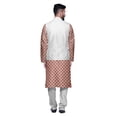 thumbnail image 3 of Atasi Traditional Printed Kurta Churidar Pajama Set With Nehru Jacket For Men, 3 of 5
