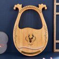 thumbnail image 3 of Amdohai 16-String Wooden Lyre Harp Resonance Box String Instrument with, 3 of 8