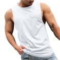 thumbnail image 1 of Dagugfen Débardeurs pour Hommes Col Rond Sans Manches Respirants Chandails de Musculation pour Culturisme Course Couleur Unie, 1 of 9