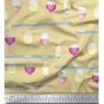 thumbnail image 1 of Soimoi Velvet Fabric Wine Glass Bar Print Sewing Fabric Yard 58 Inch Wide, 1 of 3