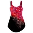 thumbnail image 3 of Wangscanis Maillot de Bain une-Pièce Sans Manches à Col en V pour Femmes Grande Taille, 3 of 9