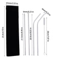 thumbnail image 2 of Meitianfacai 304 Color Metal Stainless Steel Straws Portable Set Reusable Bar Drinks Milk Tea Straws 5pc, 2 of 2