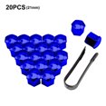 thumbnail image 4 of Xingzhi 20PCS/Set Car Wheel Nut Cap Exterior Decoration Replacement Auto Hub Screw Cover 17-21mm Anti-rust Automobile Nuts Rims Plating Blue 21mm, 4 of 8