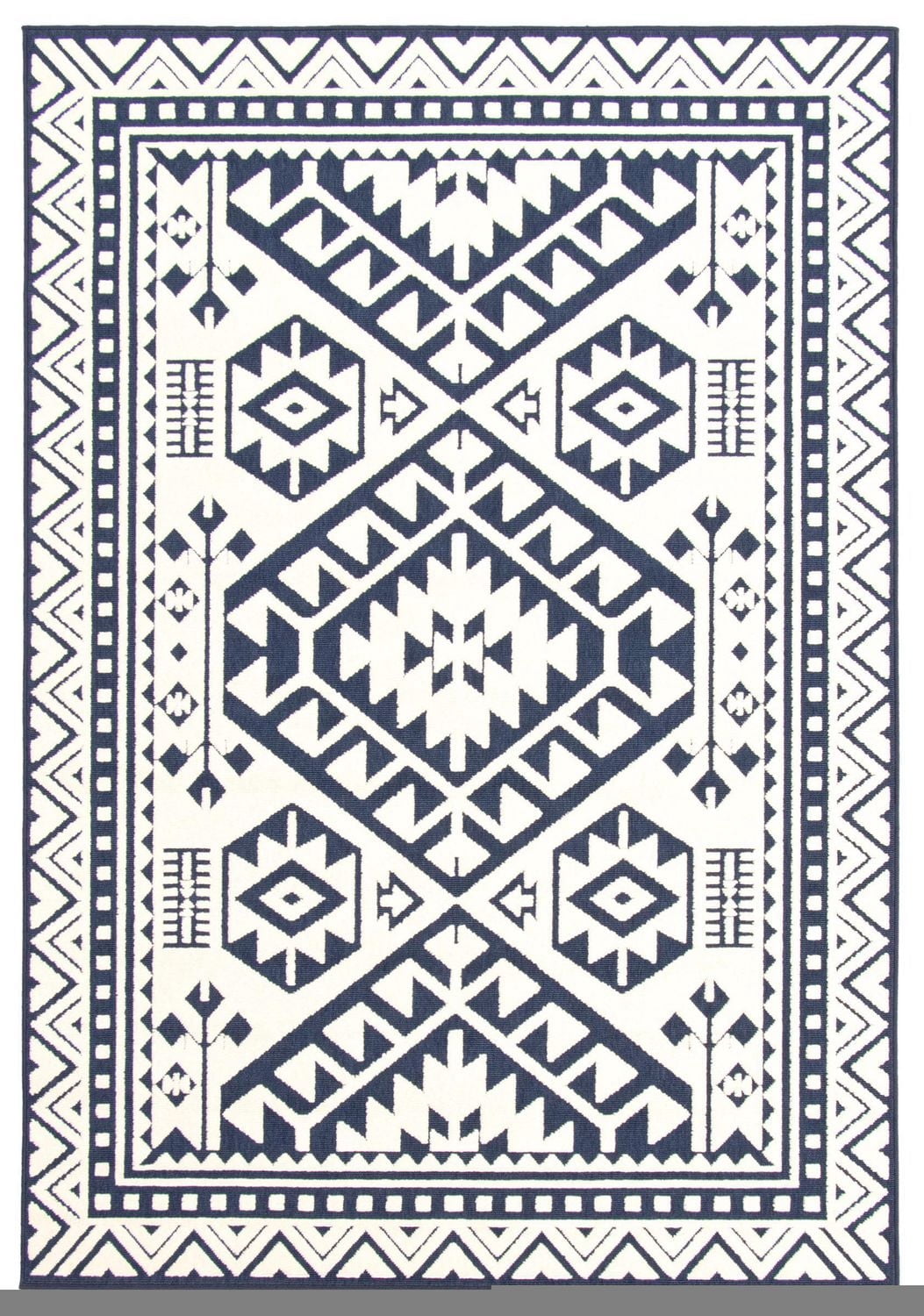 ECARPET Indoor/Outdoor for Balcony, Patio and Garden Aaya Blue Rug
