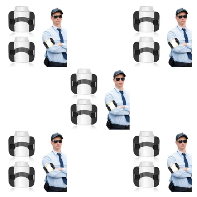 Youkk PVC Security And Adjustable Arm Badge Holder For Doorman Wear-resistant Badge Holders Universal 2pcs 5Set