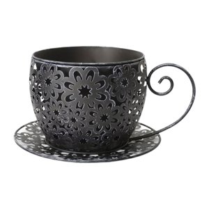 DOLITY Cute Flower Planter Coffee Cup Planter Vintage Plant Holder Plant Pot Flower Pot for Farmhouse Hotel Tabletop Garden Backyard
