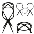 thumbnail image 3 of EARKITY Wig Stand Portable Collapsible Wig Head for Short Wigs Durable Plastic Wig Display Folding Wig Holder Wig Dryer Travel Short Hair Extensions Stands, 3 of 3