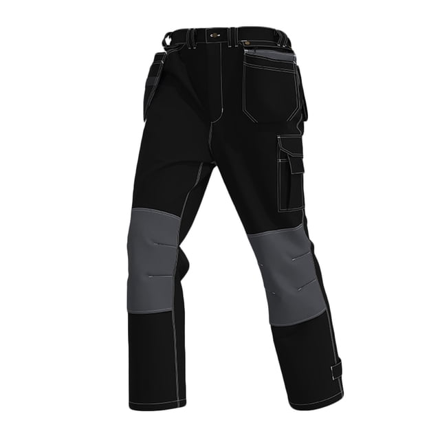 Pantalon de Jogging pour Hommes Cargo d'Hiver à Fermeture Éclair à Multiples Poches Blouse