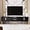 Black-1, variant on 71 Inch Modern Black TV Stand for TVs up to 80 inch, Media Console with USB LED Lighting and 3 Doors, High Gloss Front Entertainment Centre with Storage for Living Room, Matte Black TV Cabinet