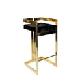 thumbnail image 1 of Tabouret Harvey en noir avec de l'or, 1 of 2