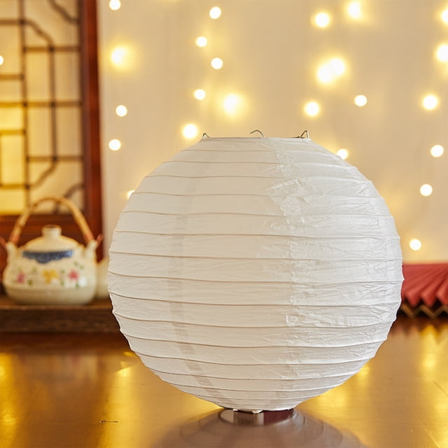 Paper Lanterns White Paper Lanterns 30x30cm Traditional Solid Color Lampshade for Spring Courtyard Decoration 1Pcs JASKFLY