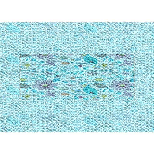 Ahgly Company Machine Washable Indoor Rectangle Transitional Blue Diamond Blue Area Rugs, 3' x 5'