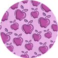 thumbnail image 1 of Ahgly Tapis Rond Lavable en Machine Intérieur Transitionnel Pastel Violet Rose, 7 Pieds Rond, 1 of 7