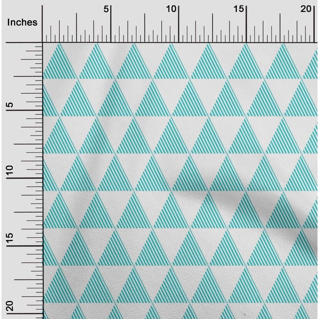 oneOone Cotton Poplin Fabric Triangle Geometric Print Fabric By The Yard 56 Inch Wide