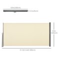 thumbnail image 3 of Outsunny 118" x 63" Retractable Side Awning Folding Privacy Screen Cream White, 3 of 10