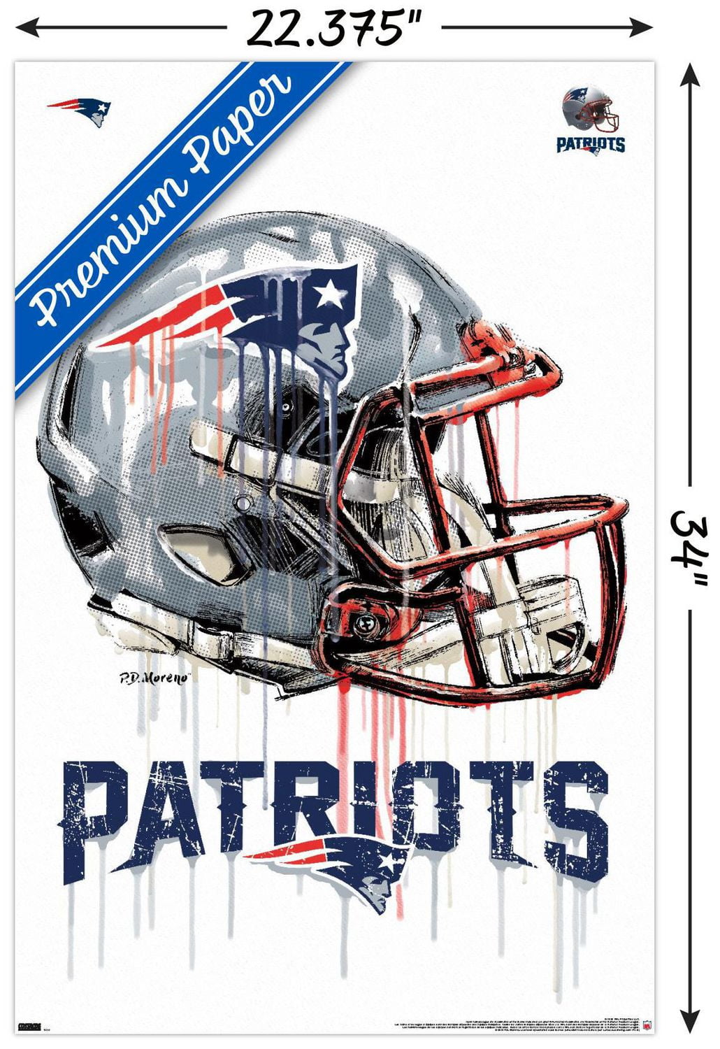 NFL Patriots de la Nouvelle-Angleterre - Casque anti-goutte 20