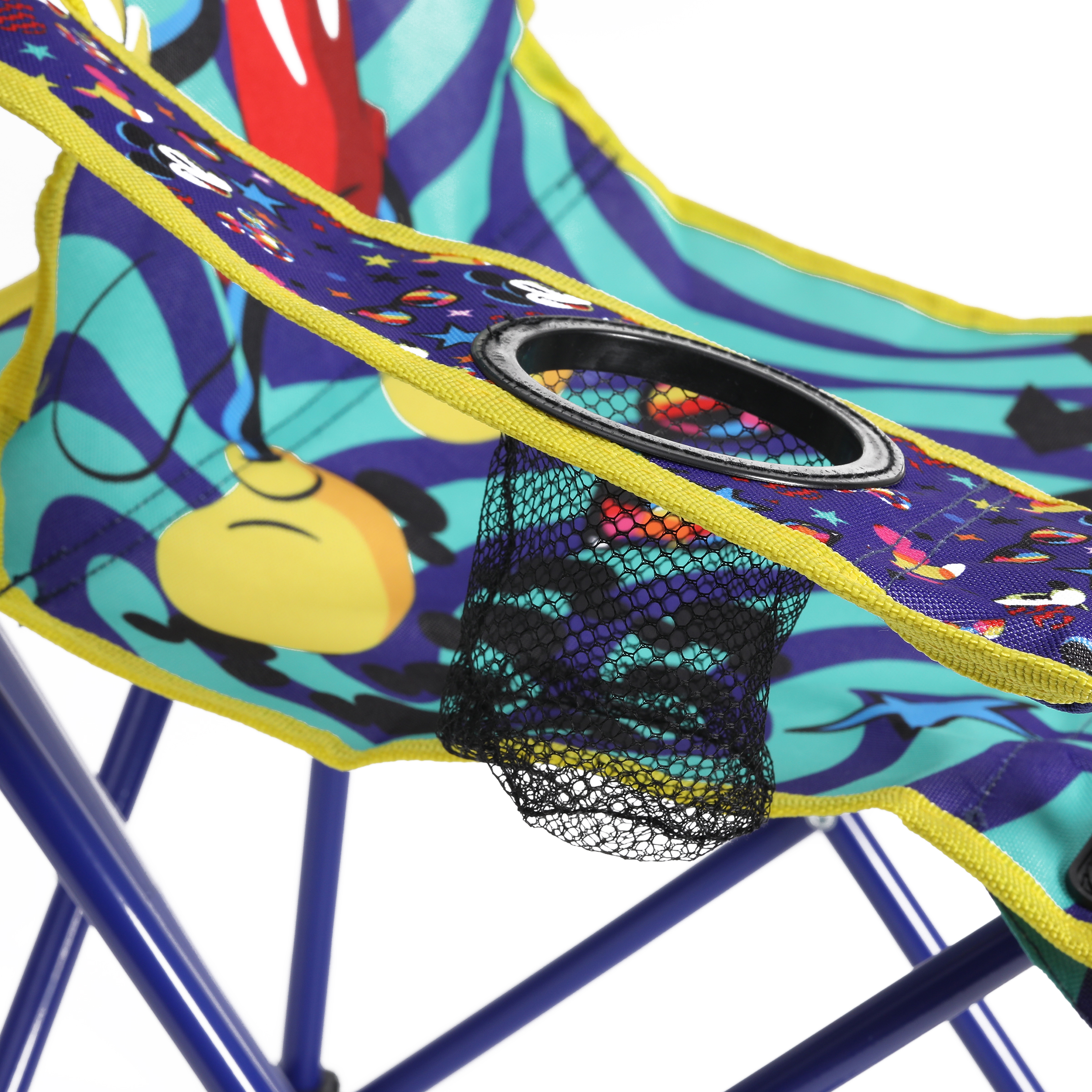 Danawares Chaise de camping Mickey Mouse pour jeunes avec porte-gobelet - Polyester