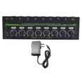 thumbnail image 2 of 8 Channel Headphone Amp,Stereo Headphone Amplifier 8 Outputs 1 Input Independent Volume Control with RGB Light for Studio and Stage Applications, 2 of 7