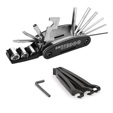 axGear Ensemble de Réparation de Vélo Bicyclette Multifonction Trousse d'Outils 16 en 1