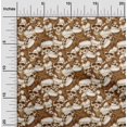 thumbnail image 2 of oneOone Rayon Brown Fabric Skull Sewing Material Print Fabric By The Yard 56 Inch Wide, 2 of 4