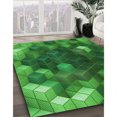 thumbnail image 3 of Ahgly Company Tapis d'Intérieur Lavable en Machine Carré Vert, 8 Pieds Carré, 3 of 7