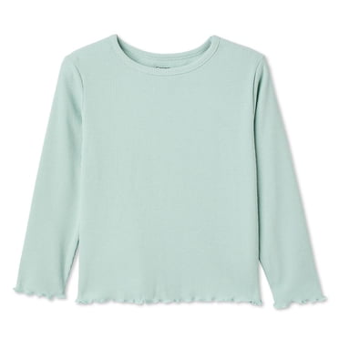 T-shirt à manches longues en tricot côtelé George pour petites filles