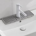 thumbnail image 1 of Faucet Splash Guard Mat, Kitchen Sink Drying Pad, Waterproof Splash Shield for Sink, Non-Slip Sink Protector Mat for Kitchen Bathroom RV, Easy Clean Splash Guard with Drain Hole, 1 of 8