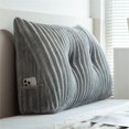 thumbnail image 1 of Gray Triangular Support Pillow, for Reading and Positioning, Triangular Bed Pillow for Reading, Headboard Backrest with Detachable Pillowcase for Support and Comfort, Kingtowag, 1 of 8