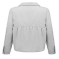 thumbnail image 5 of Chemises à Manches Longues pour Femmes Décontractées Amples à Boutons Col Rabattu Hauts Bureau Femme Manteau Haut Tissu, 5 of 5
