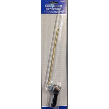 Jones Stephens Universal Chrome Plated Tank Trip Lever features a cut-to-length plastic arm, plastic spud and nut, and fits most front-mount toilet tanks. Durable, corrosion-resistant