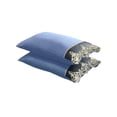 thumbnail image 3 of Sentmoon Throw Pillow Covers Decorative Pillow Covers Solid Color Luxurius Pillowcase Set 2-Piece Lace Cutis-Friendly Skidproof Pillowcases European Embroidered Pillow Covers, 3 of 7