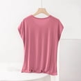 thumbnail image 4 of BLVB Plus Size Pajama Tops for Women Loose Fit V Neck Short Sleeve Soft Modal Sleep Shirts Loungewear, 4 of 6