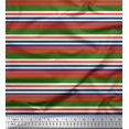 thumbnail image 1 of Soimoi Poly Georgette Fabric Horizontal Stripe Print Fabric by Yard 52 Inch Wide, 1 of 5