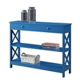 thumbnail image 2 of Convenience Concepts Oxford Table Console à un Tiroir, Fini Bois Bleu, 2 of 10