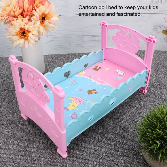 Sonew Mini Lovely Simulation Doll Bed Cribs Furniture Baby Play House Toys Accessories, Doll Furniture,Play House Toys