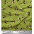 thumbnail image 1 of Soimoi Moss Georgette Fabric Circle,Dot & Prawns Ocean Print Fabric by The Yard 42 Inch Wide, 1 of 3