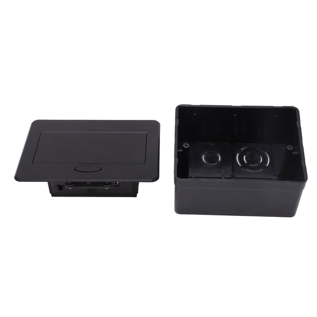 Table Power Strip, 13A 2 USB Ports Bounce Desktop Socket Aluminum Alloy Panel 250V PC Bottom Box For Shopping Center For Meeting Room