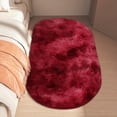 thumbnail image 4 of Hxlamzoo Fluffy Oval Area Rug, Soft Tie Dye Rug, Shaggy Colorful Rug, for Bedroom, Living Room, Teen Dorm, Baby Nursery, 11 Colors & 3 Sizes, 4 of 5