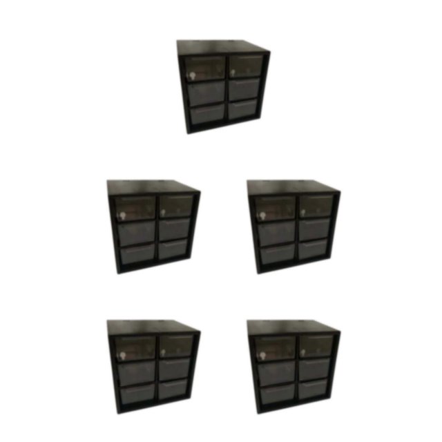Decodeary Plastic Jiugongge Storage Drawer - Meticulous Workmanship And Fashionable Multi Grid Storage black Six Palaces Grid 5Set