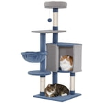 PawHut 48" Arbre de chat avec condo, hammam, perche, scratching sisal