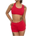 thumbnail image 2 of Cameland Fashion Women's Sexy Hanging Neck Swimsuit Set Solid Color Split Swimsuit Two Piece Set, 2 of 5